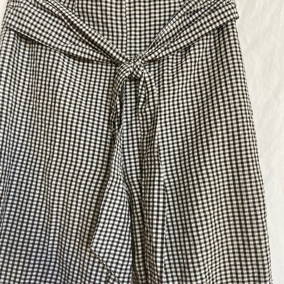 Free People Checkered Pant with Tie and Zipper Size 2 - Picture 7 of 11